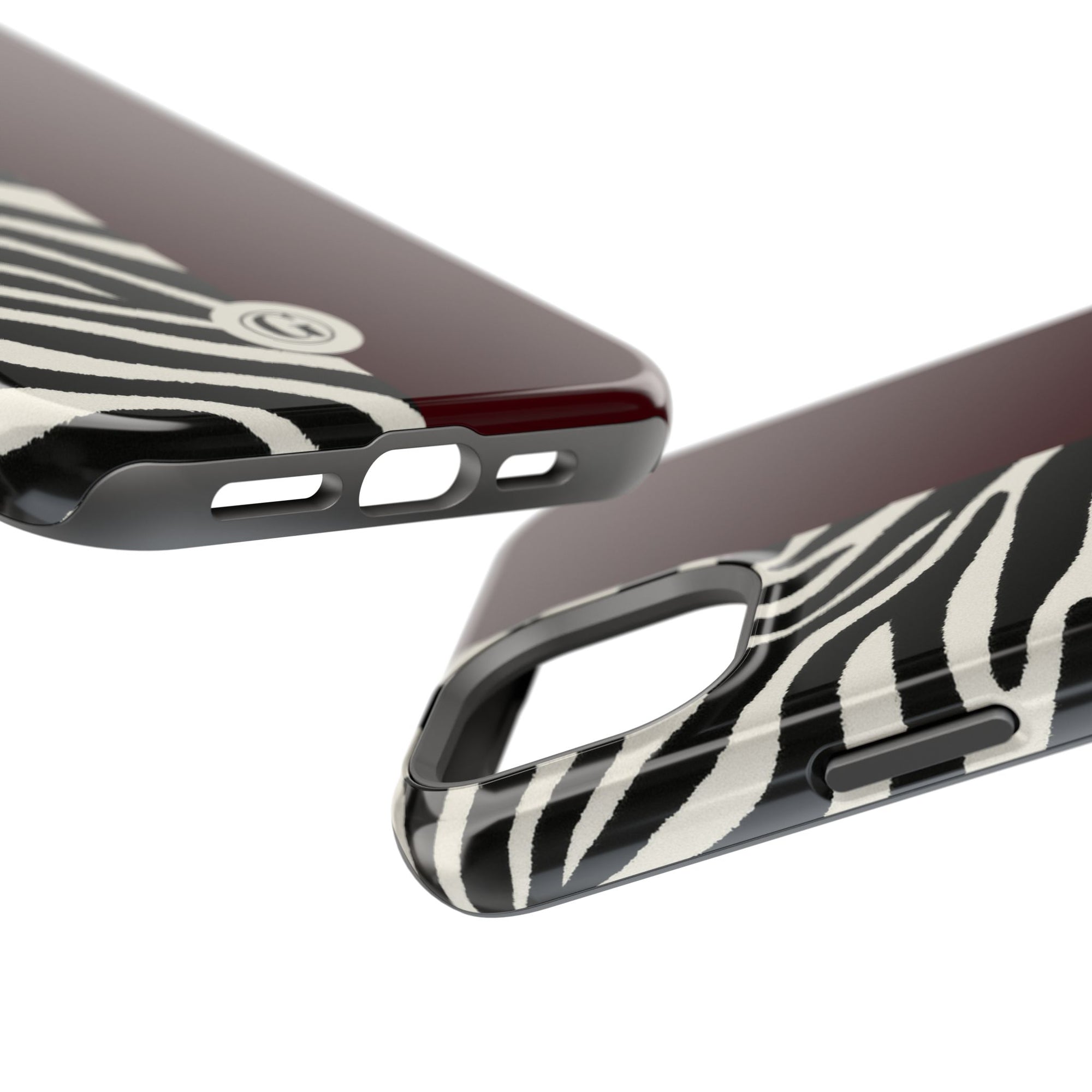 Zebra Print x Burgundy Phone Case