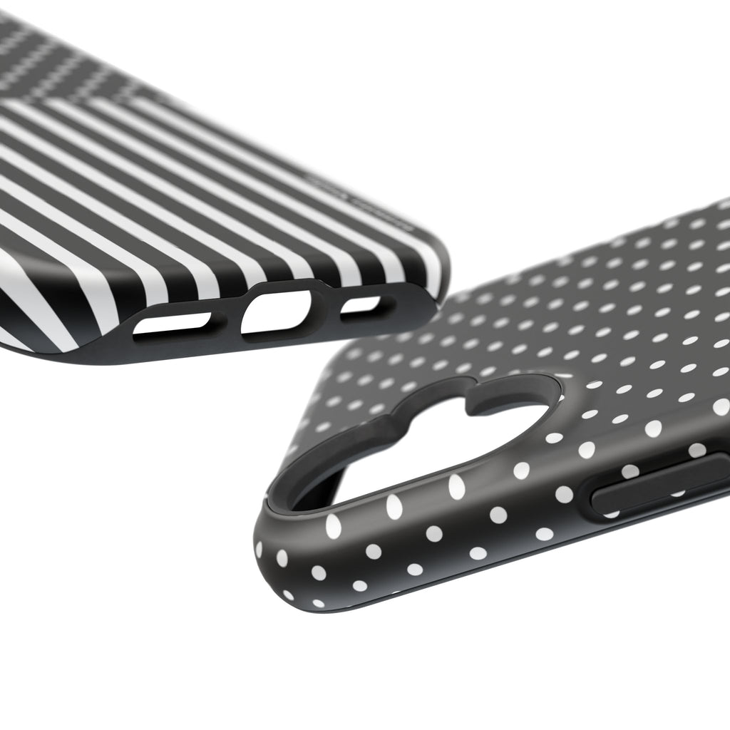B&W Polka Dots x Stripes Phone Case