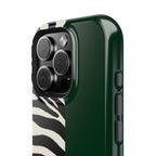 Zebra Print x Emerald Green Phone Case