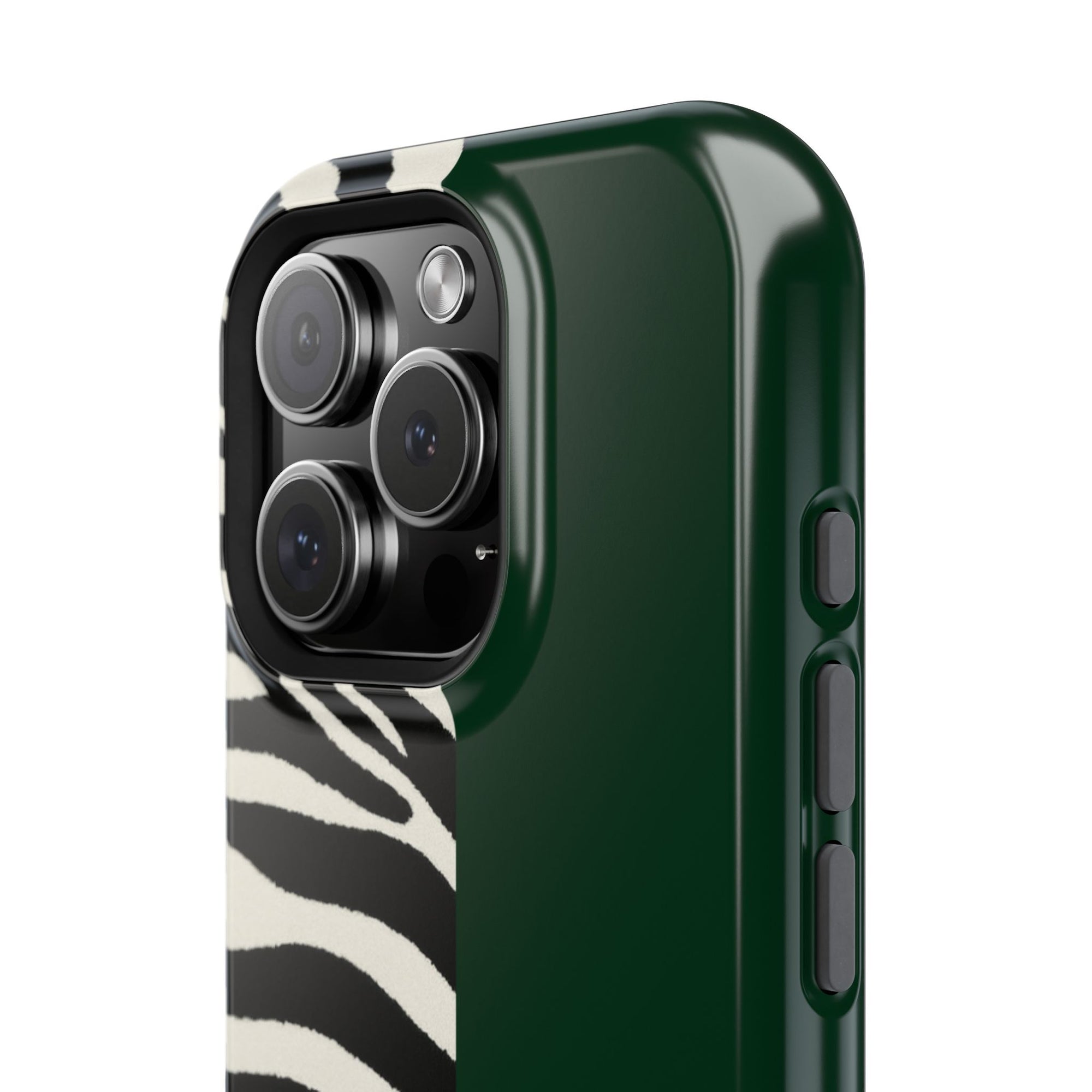 Zebra Print x Emerald Green Phone Case