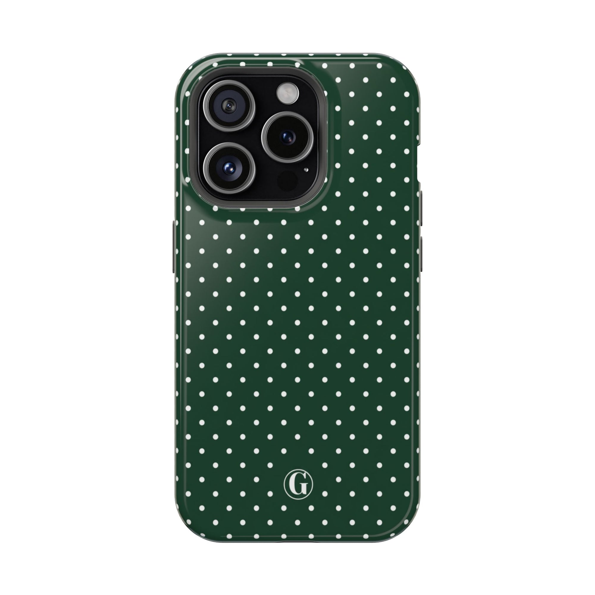 Emerald Green Polka Dots Phone Case