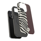 Zebra Print x Burgundy Phone Case