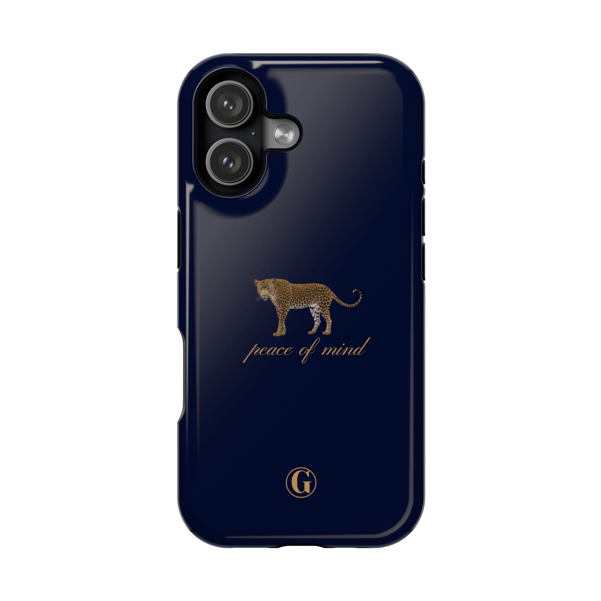Navy Blue 'Peace of Mind' Panther Phone Case