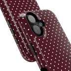 Burgundy Polka Dots Phone Case