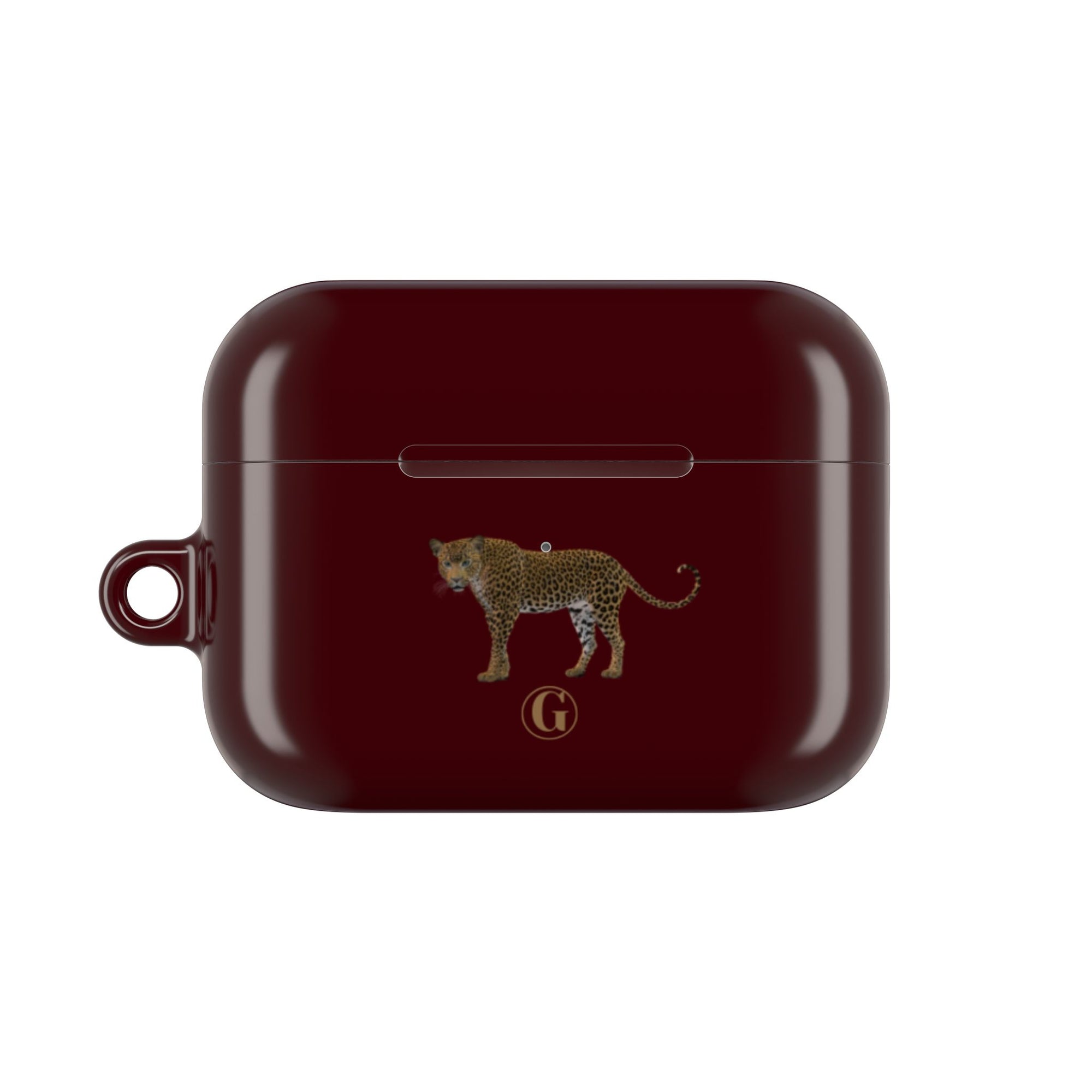 Burgundy Panther AirPod Cases