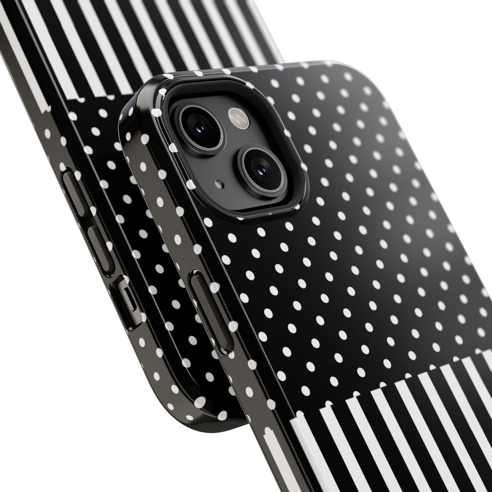 B&W Polka Dots x Stripes Phone Case