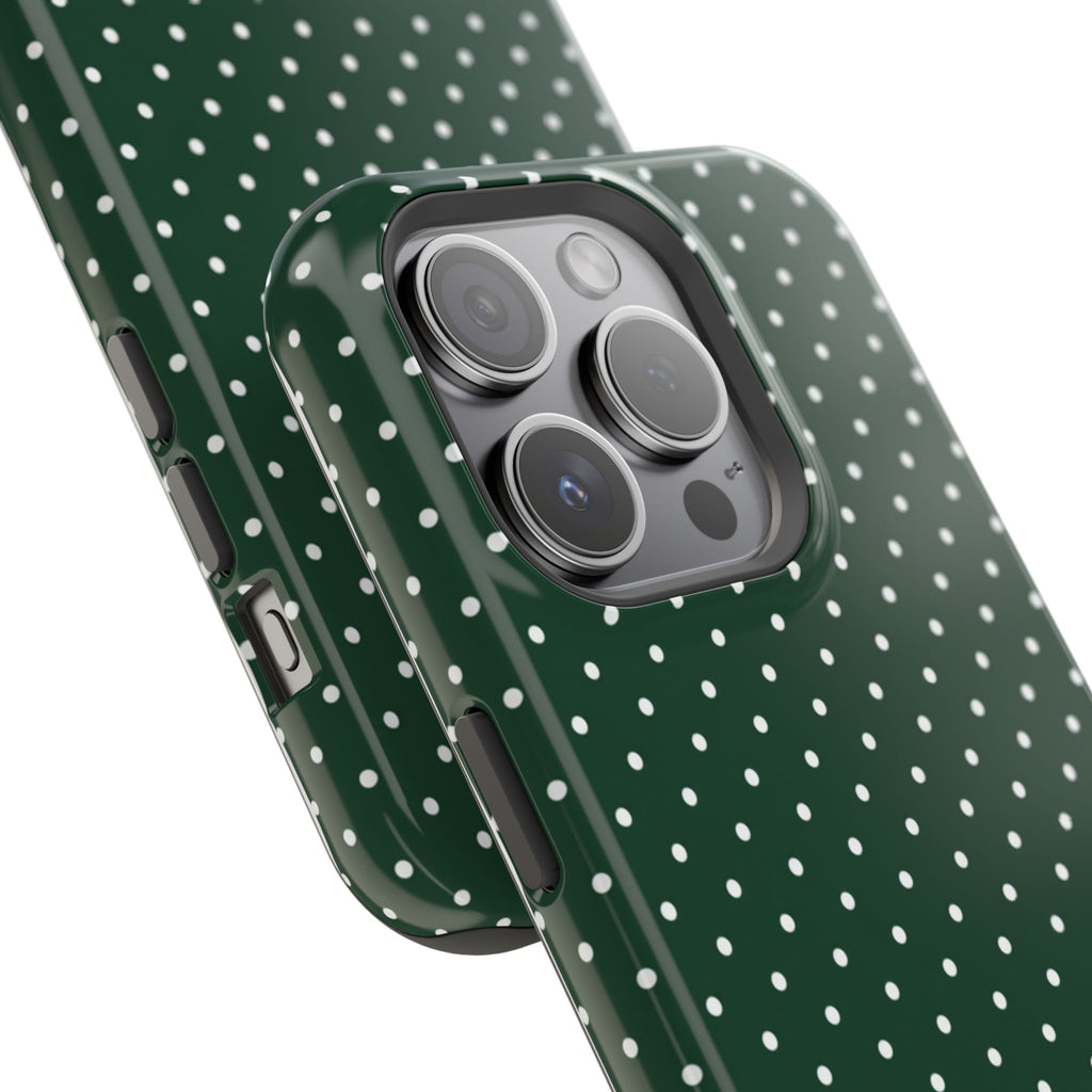 Emerald Green Polka Dots Phone Case