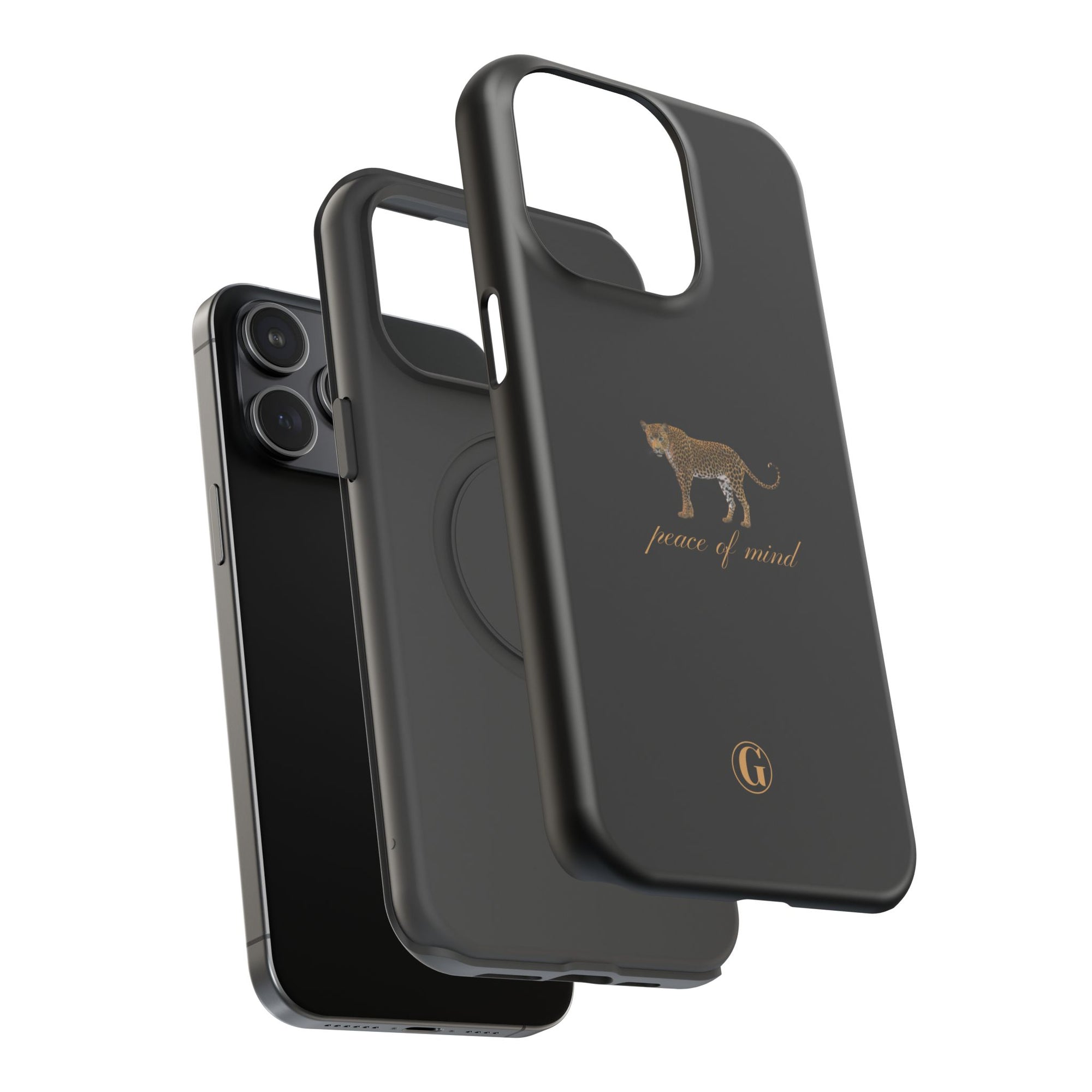 Black 'Peace of Mind' Panther Phone Case
