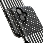 B&W Polka Dots x Stripes Phone Case