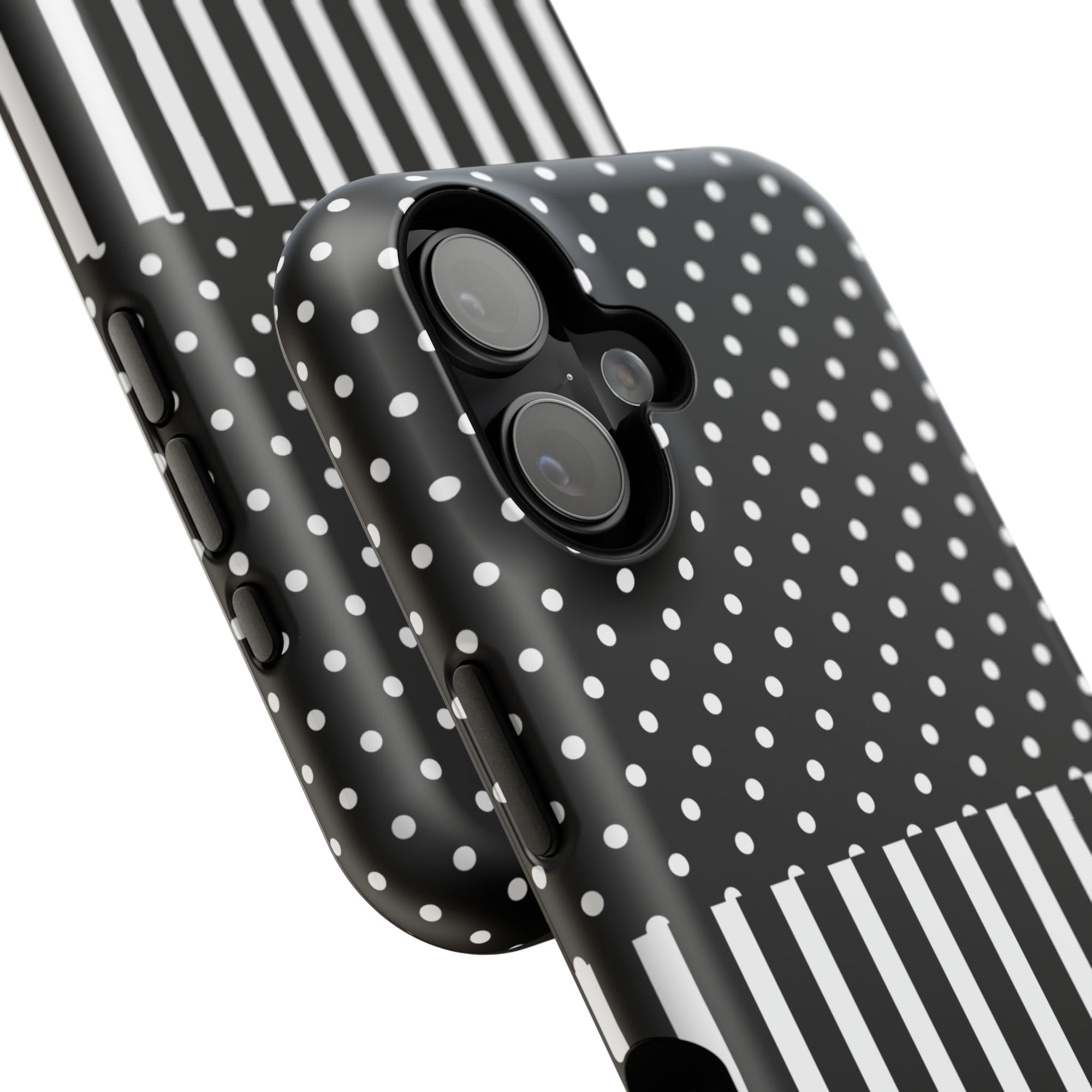 B&W Polka Dots x Stripes Phone Case