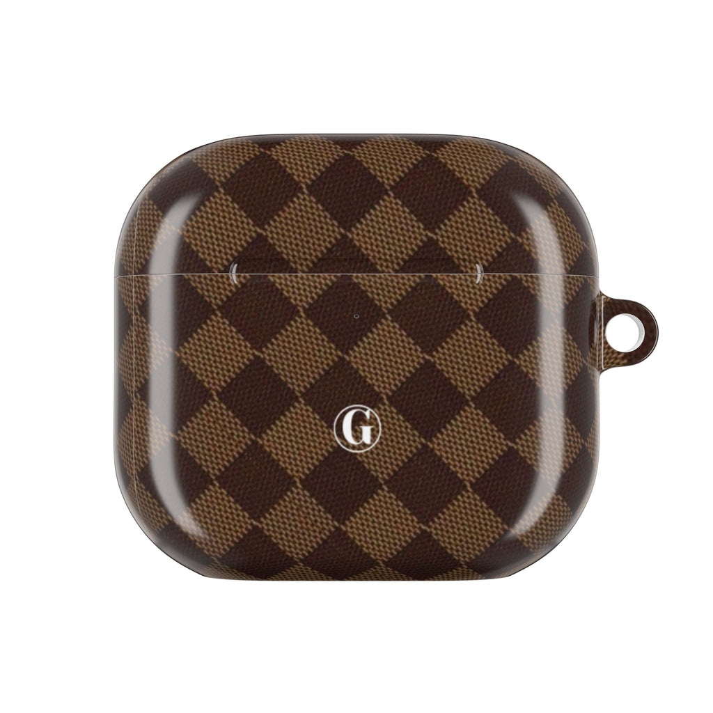 Brown Checkmate AirPod Case