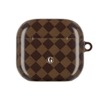 Brown Checkmate AirPod Case