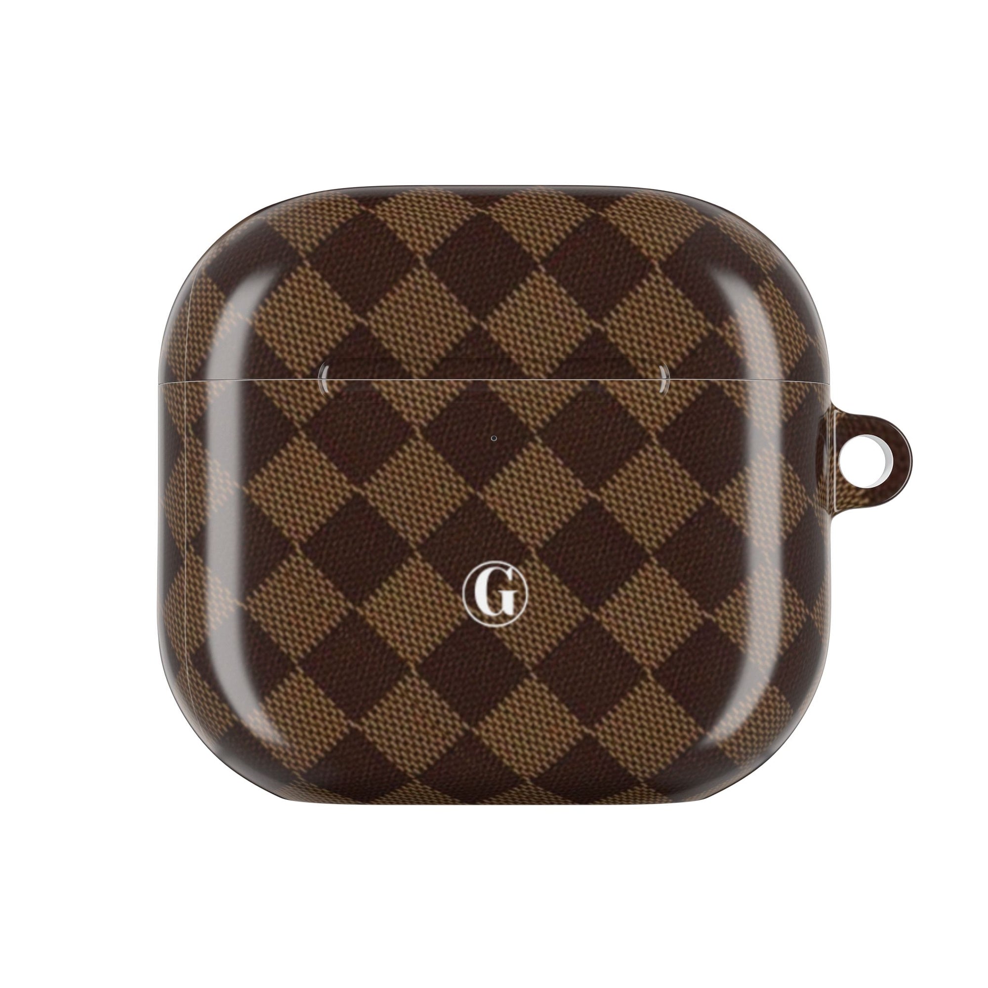 Brown Checkmate AirPod Case