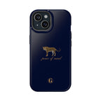 Navy Blue 'Peace of Mind' Panther Phone Case