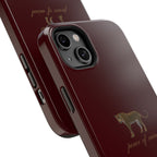 Burgundy 'Peace of Mind' Panther Phone Case