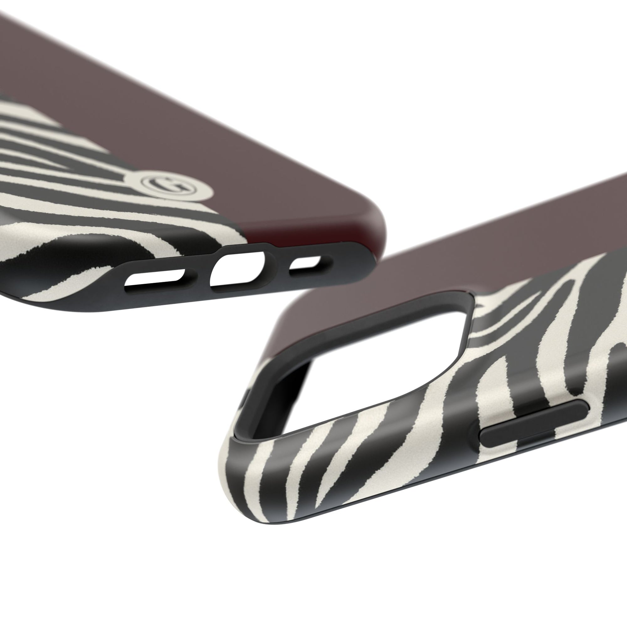Zebra Print x Burgundy Phone Case