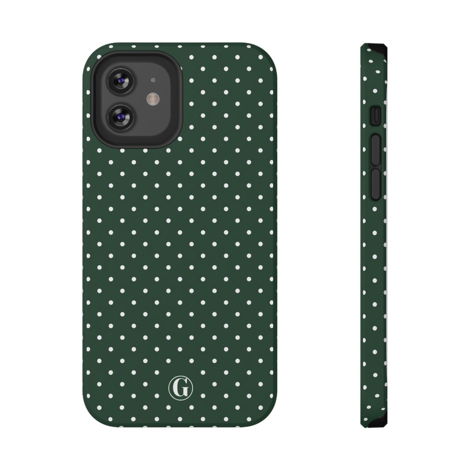 Emerald Green Polka Dots Phone Case