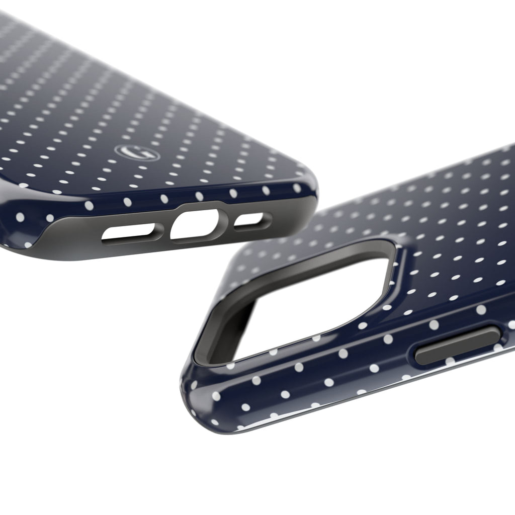 Navy Blue Polka Dots Phone Case