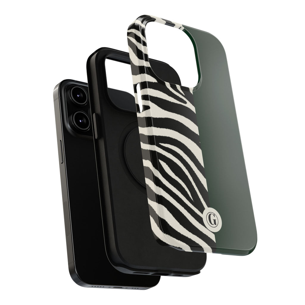 Zebra Print x Emerald Green Phone Case