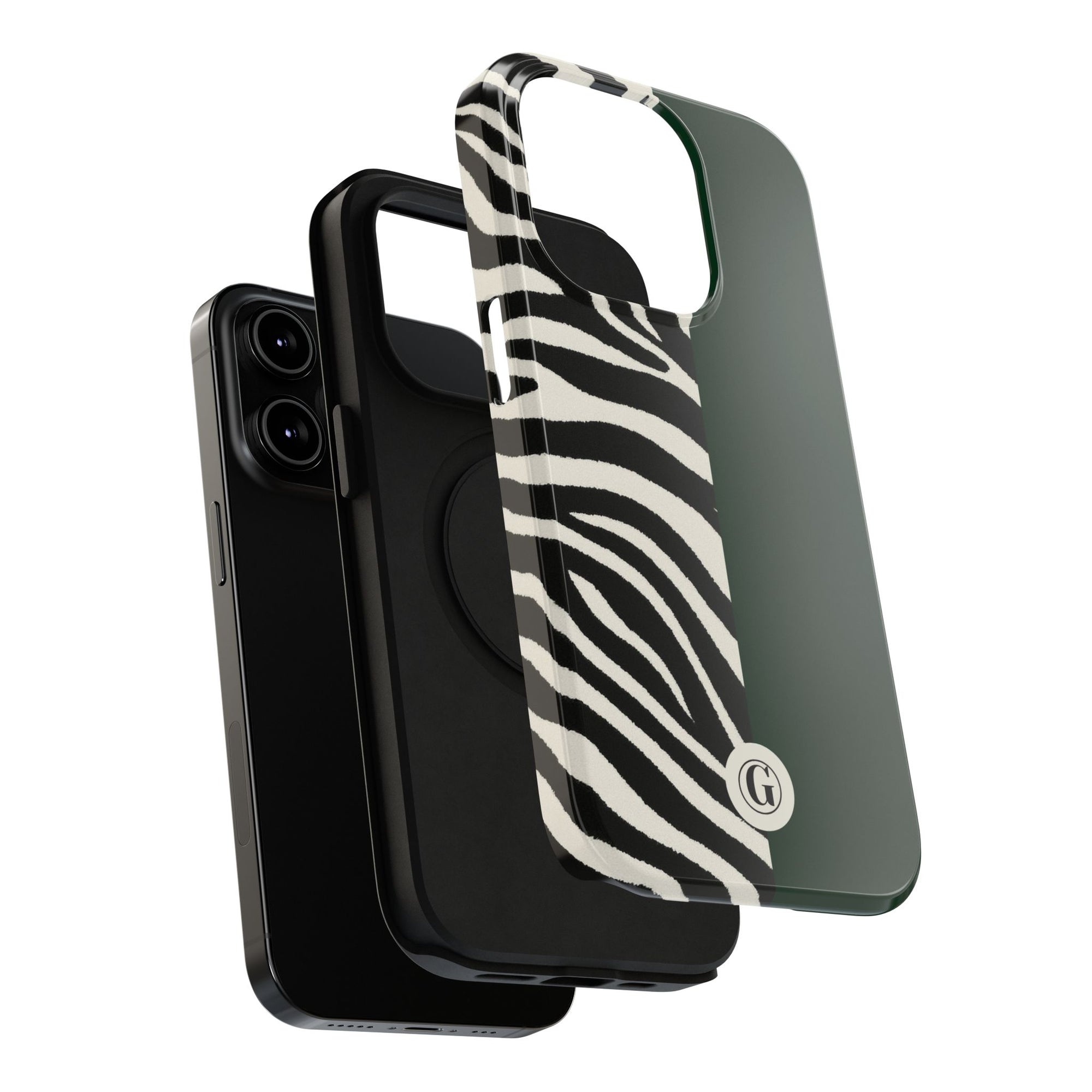 Zebra Print x Emerald Green Phone Case