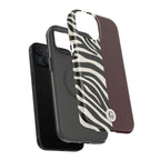 Zebra Print x Burgundy Phone Case