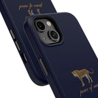 Navy Blue 'Peace of Mind' Panther Phone Case