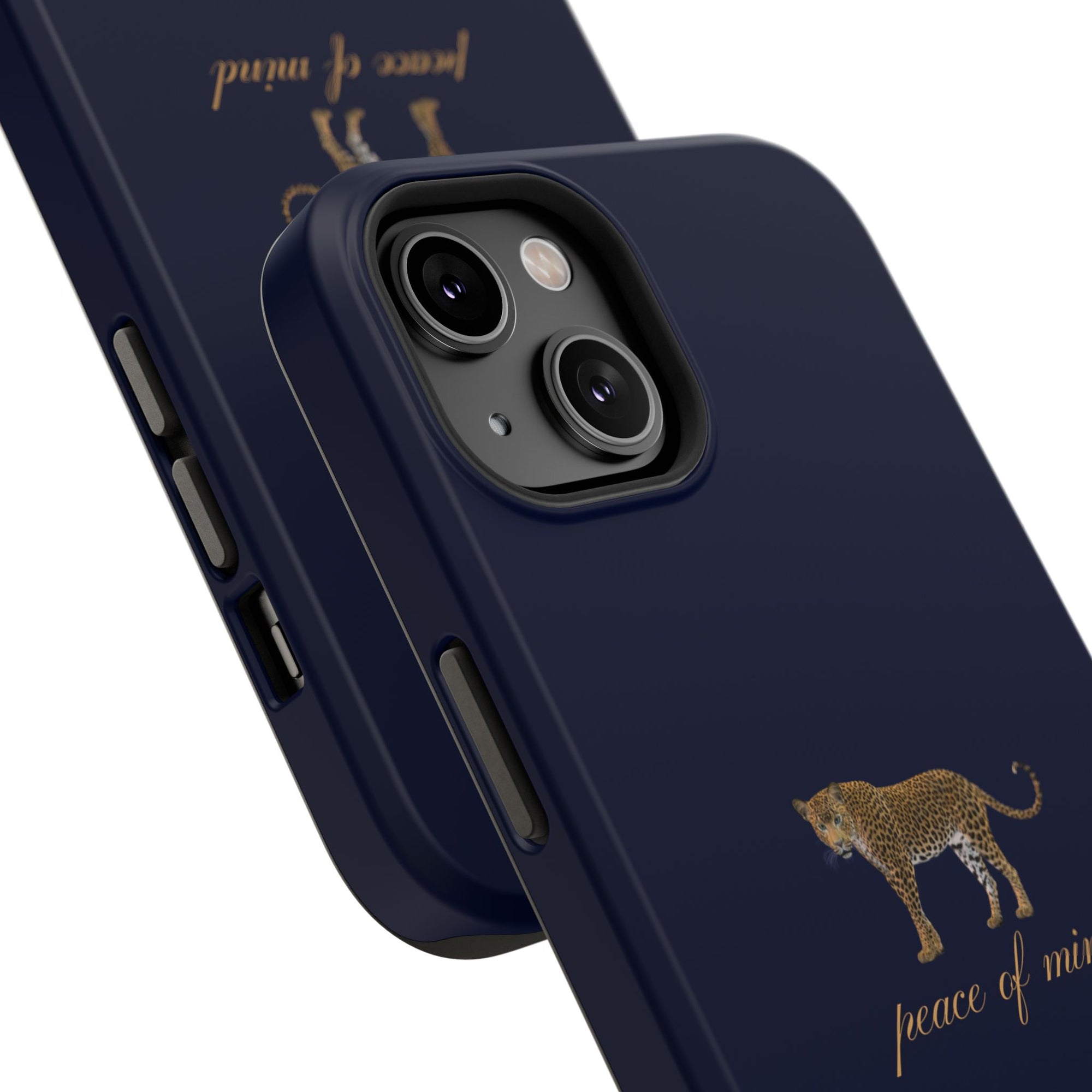 Navy Blue 'Peace of Mind' Panther Phone Case