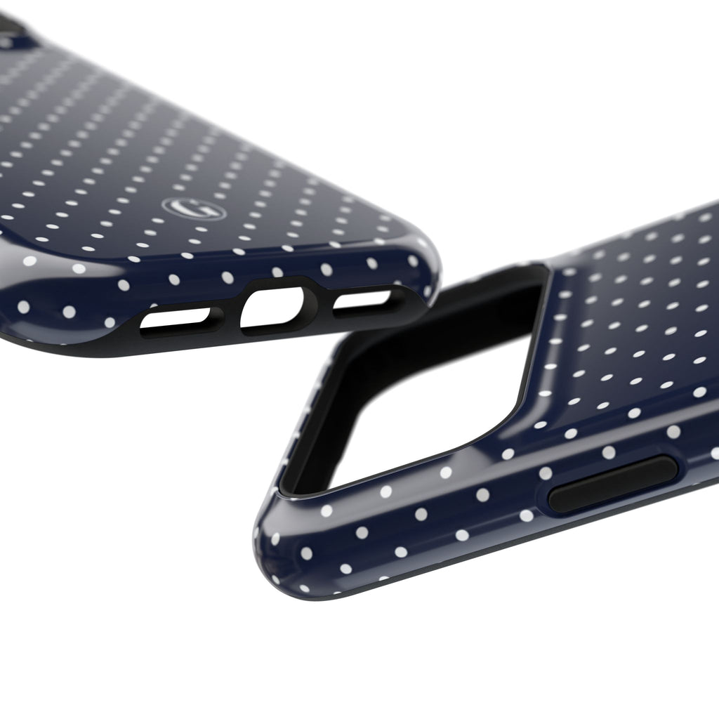Navy Blue Polka Dots Phone Case