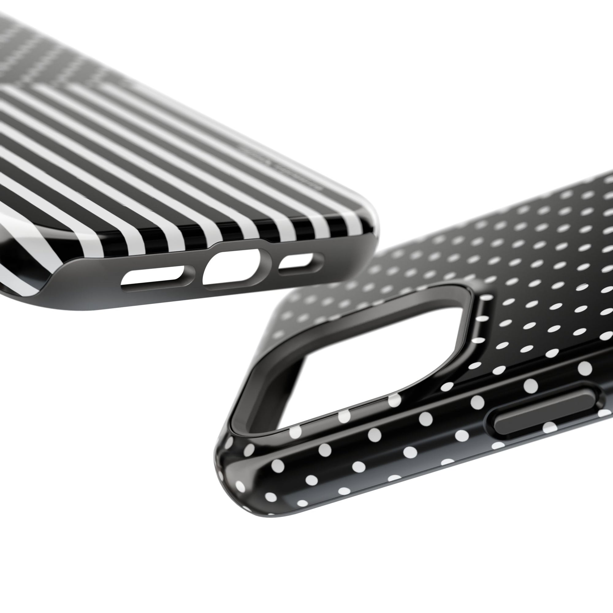 B&W Polka Dots x Stripes Phone Case