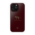 Burgundy 'Peace of Mind' Panther Phone Case