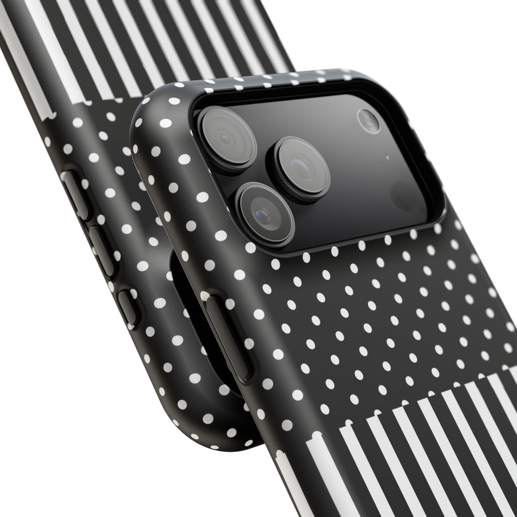 B&W Polka Dots x Stripes Phone Case