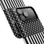 B&W Polka Dots x Stripes Phone Case