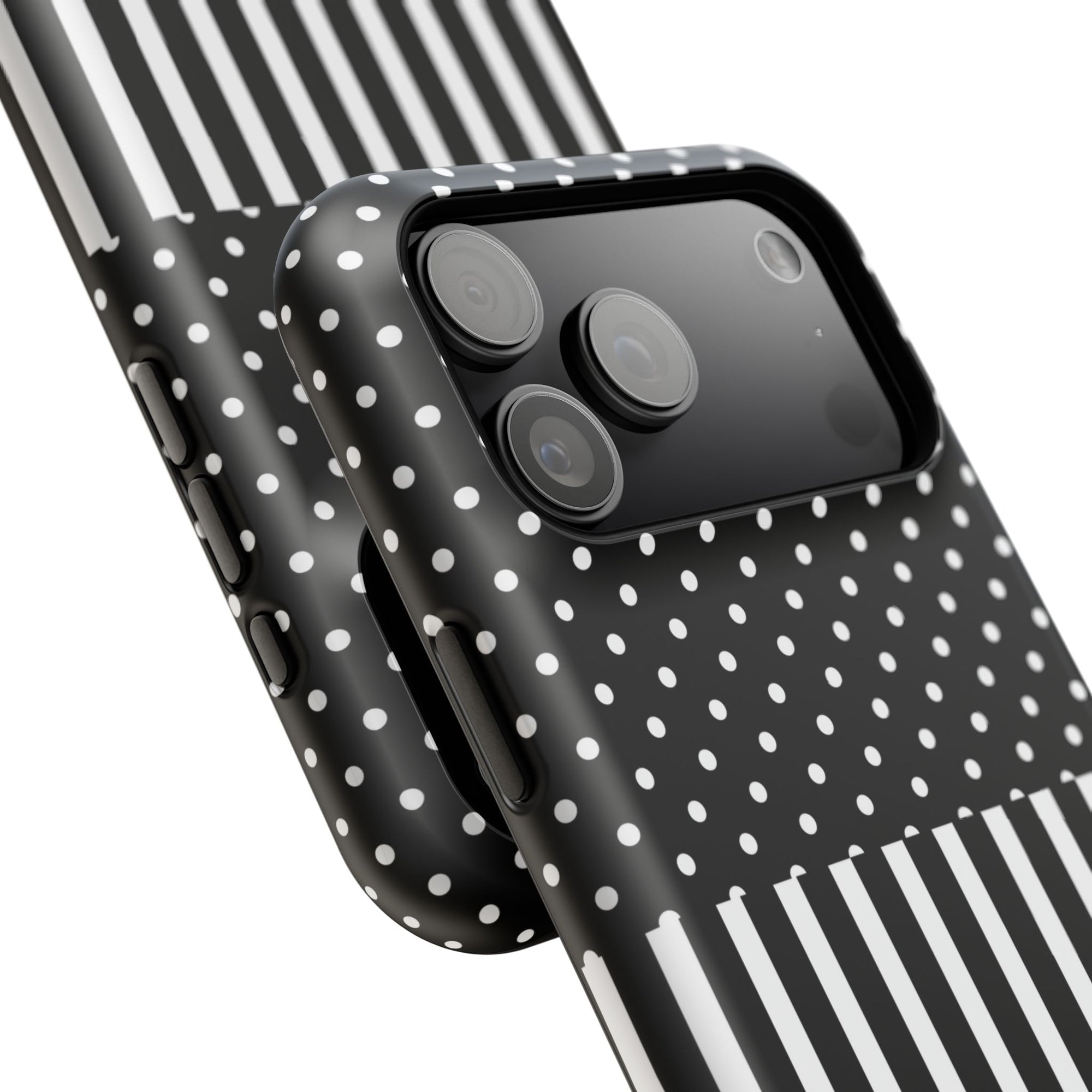 B&W Polka Dots x Stripes Phone Case