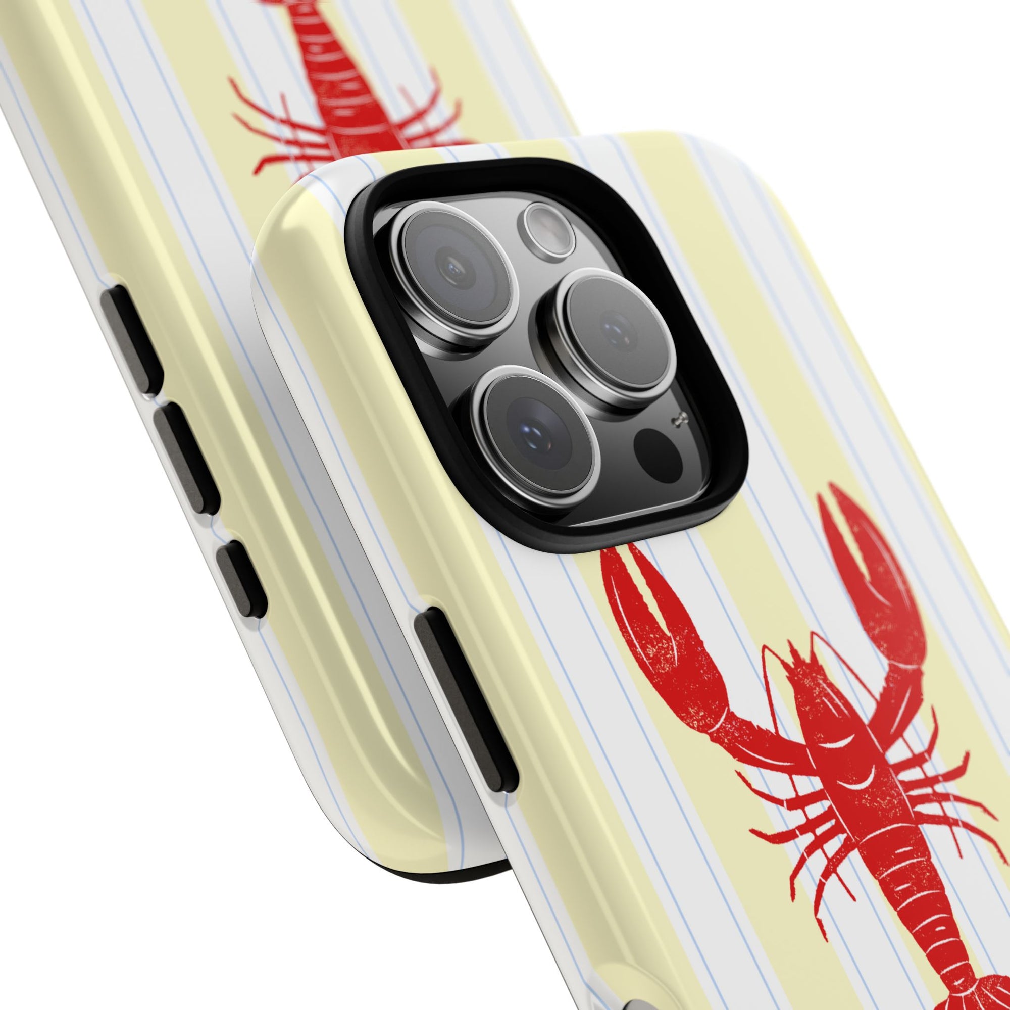 Yellow Stripes & Crawfish Phone Case