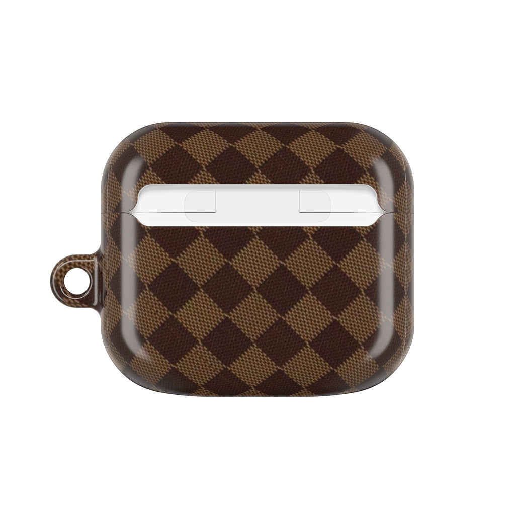 Brown Checkmate AirPod Case