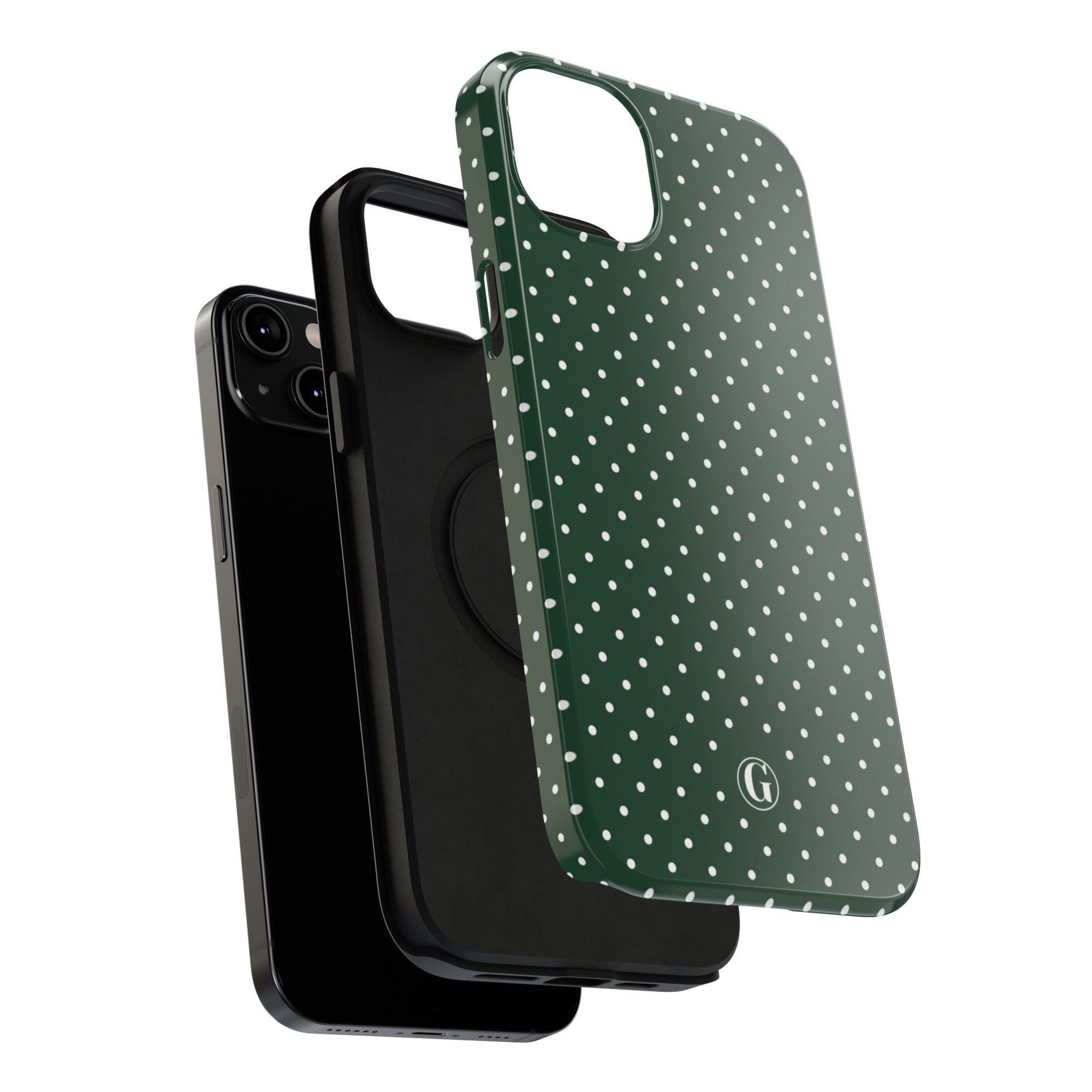 Emerald Green Polka Dots Phone Case