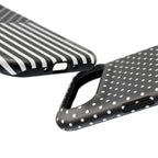 B&W Polka Dots x Stripes Phone Case
