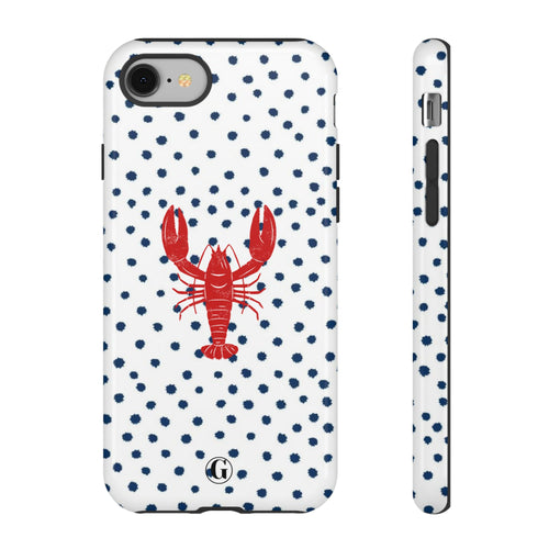 Crawfish on Blue Dots Phone Case