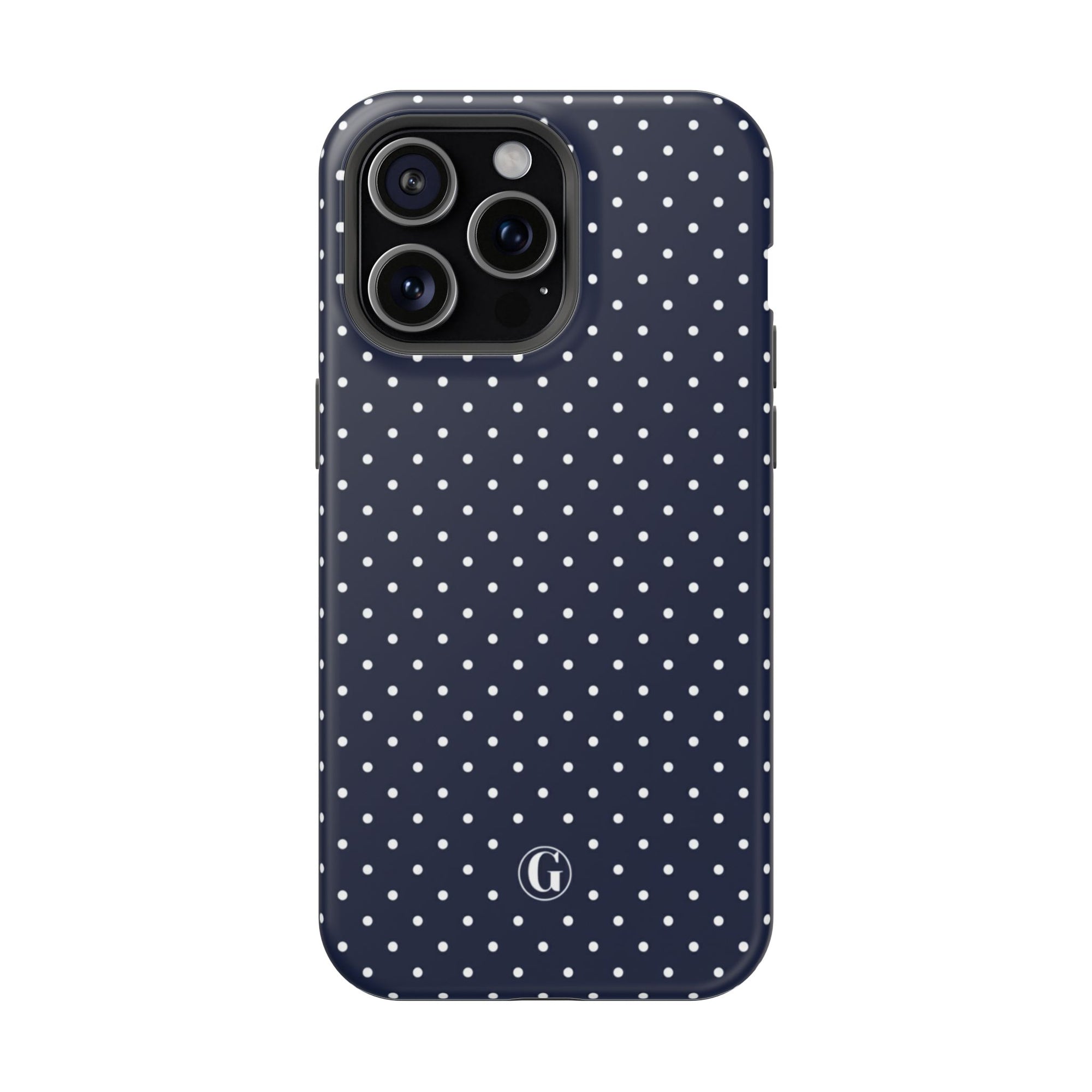 Navy Blue Polka Dots Phone Case