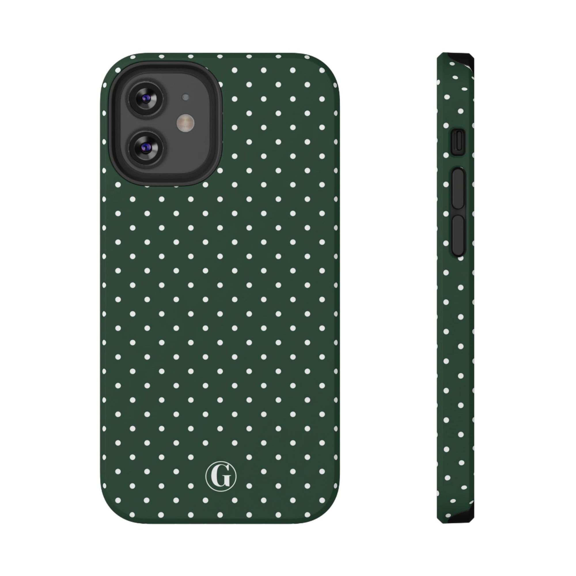 Emerald Green Polka Dots Phone Case