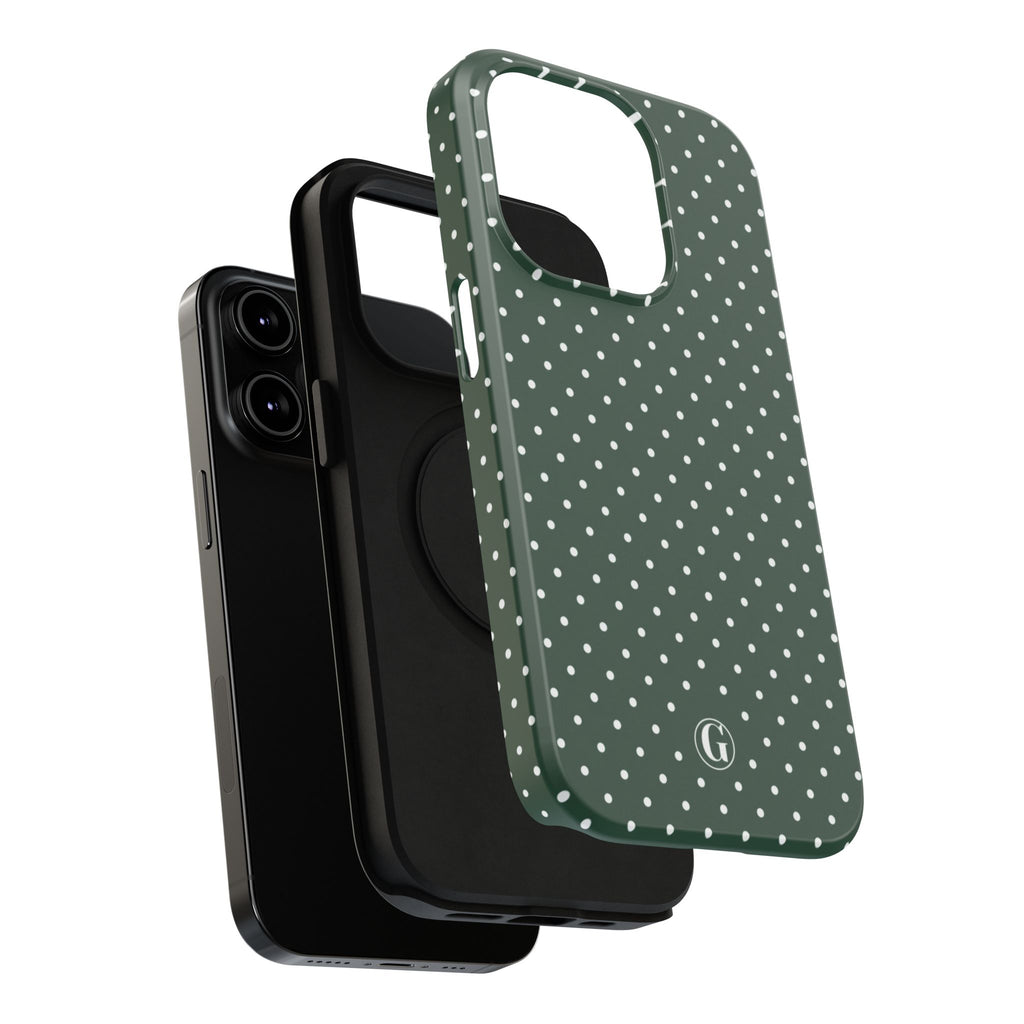 Emerald Green Polka Dots Phone Case