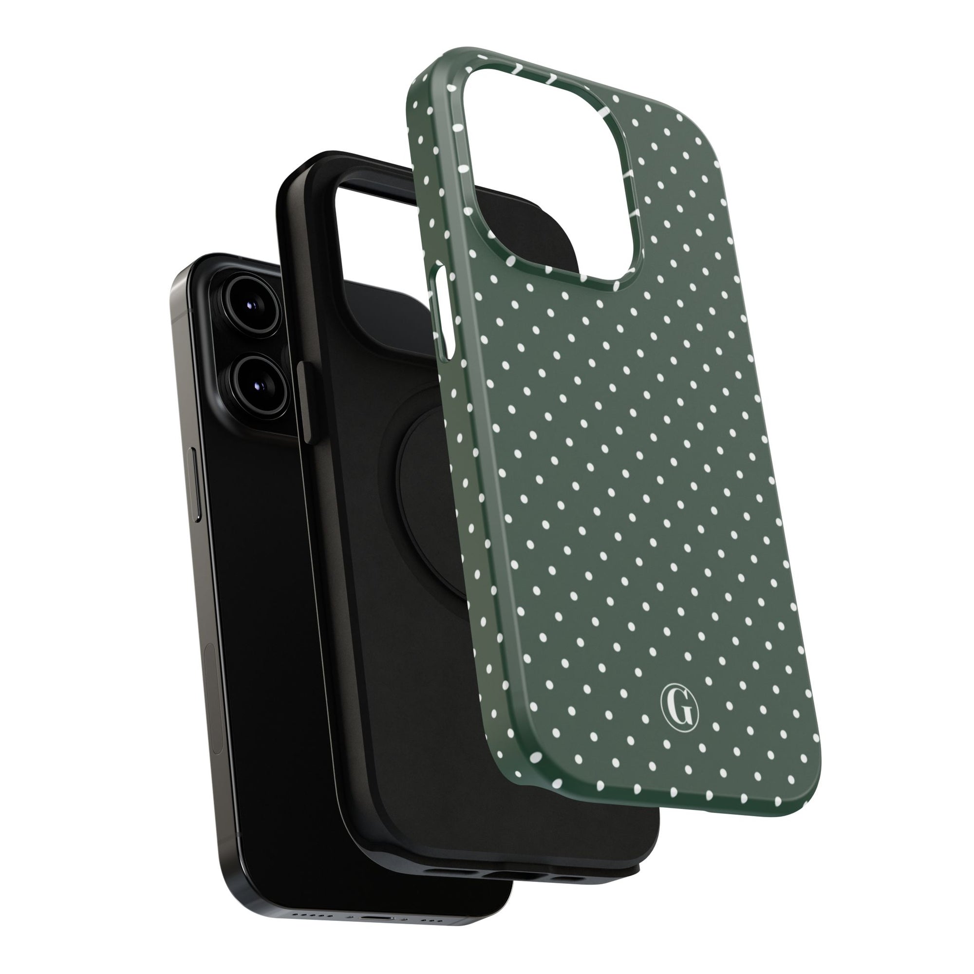 Emerald Green Polka Dots Phone Case