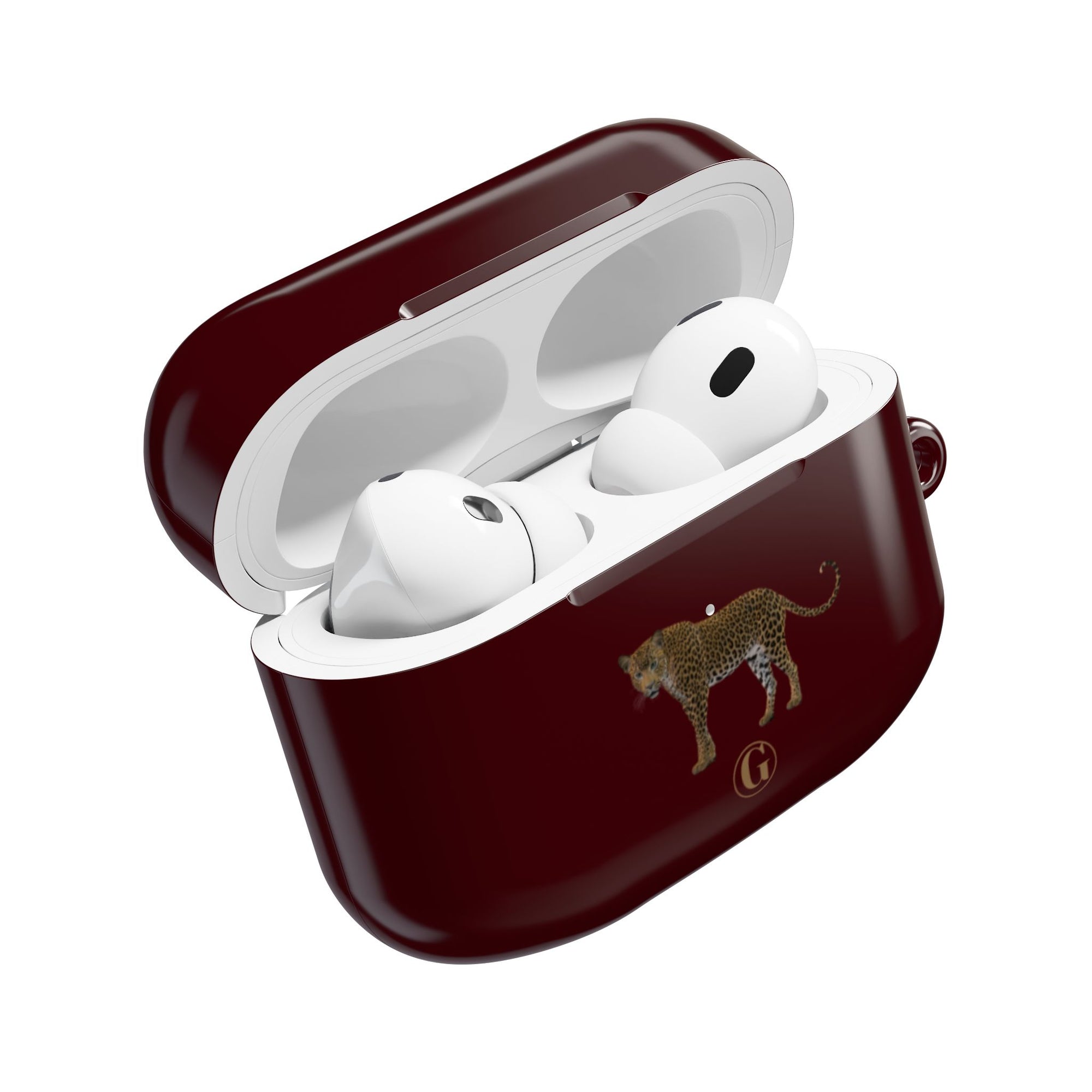 Burgundy Panther AirPod Cases
