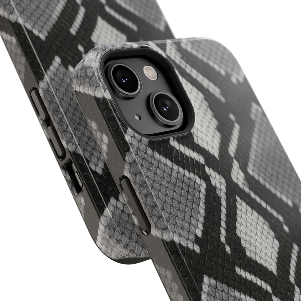 Grey Snakeskin Print Phone Case