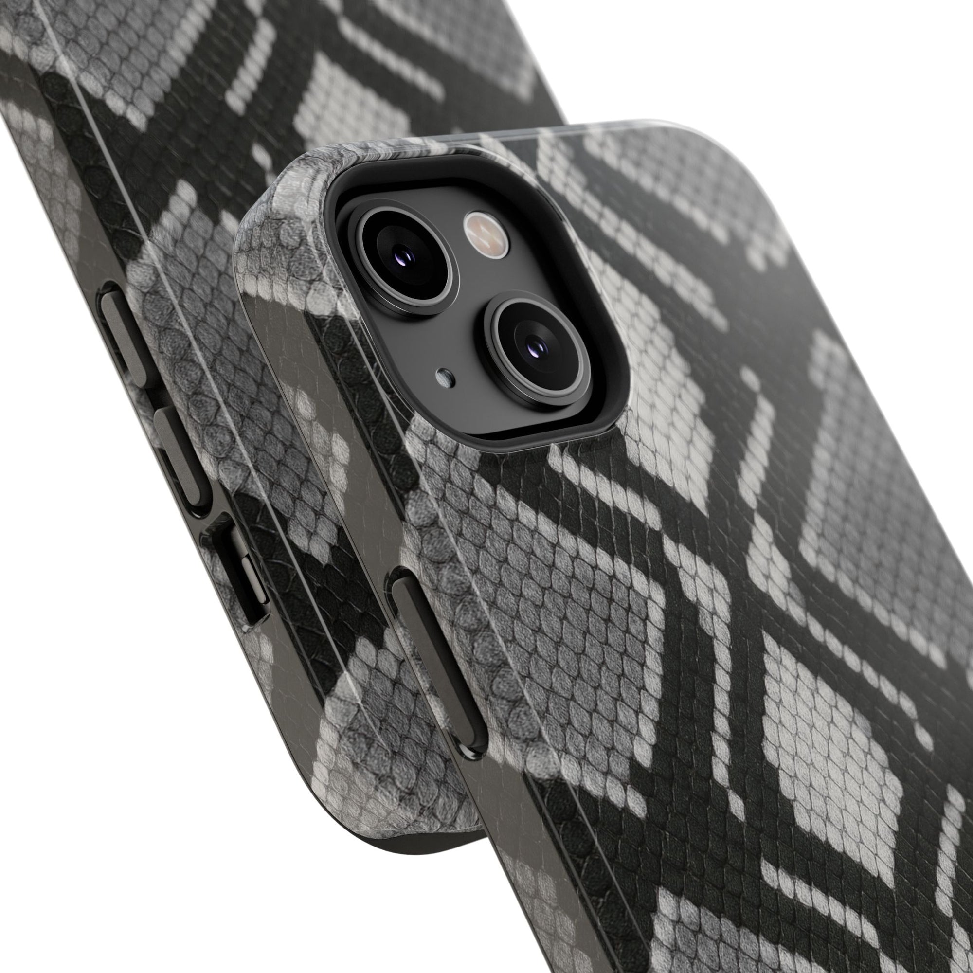 Grey Snakeskin Print Phone Case