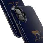 Navy Blue 'Peace of Mind' Panther Phone Case