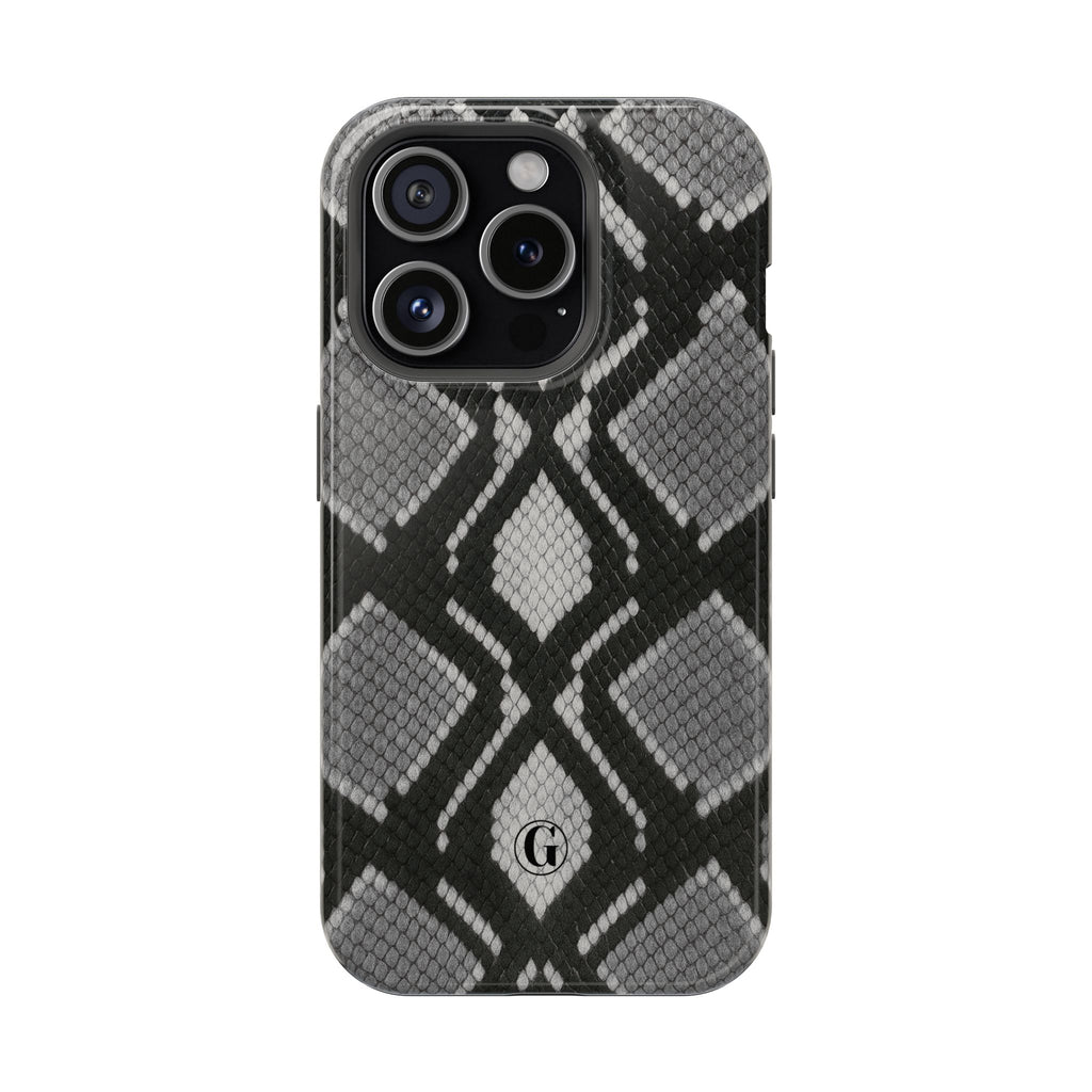 Grey Snakeskin Print Phone Case