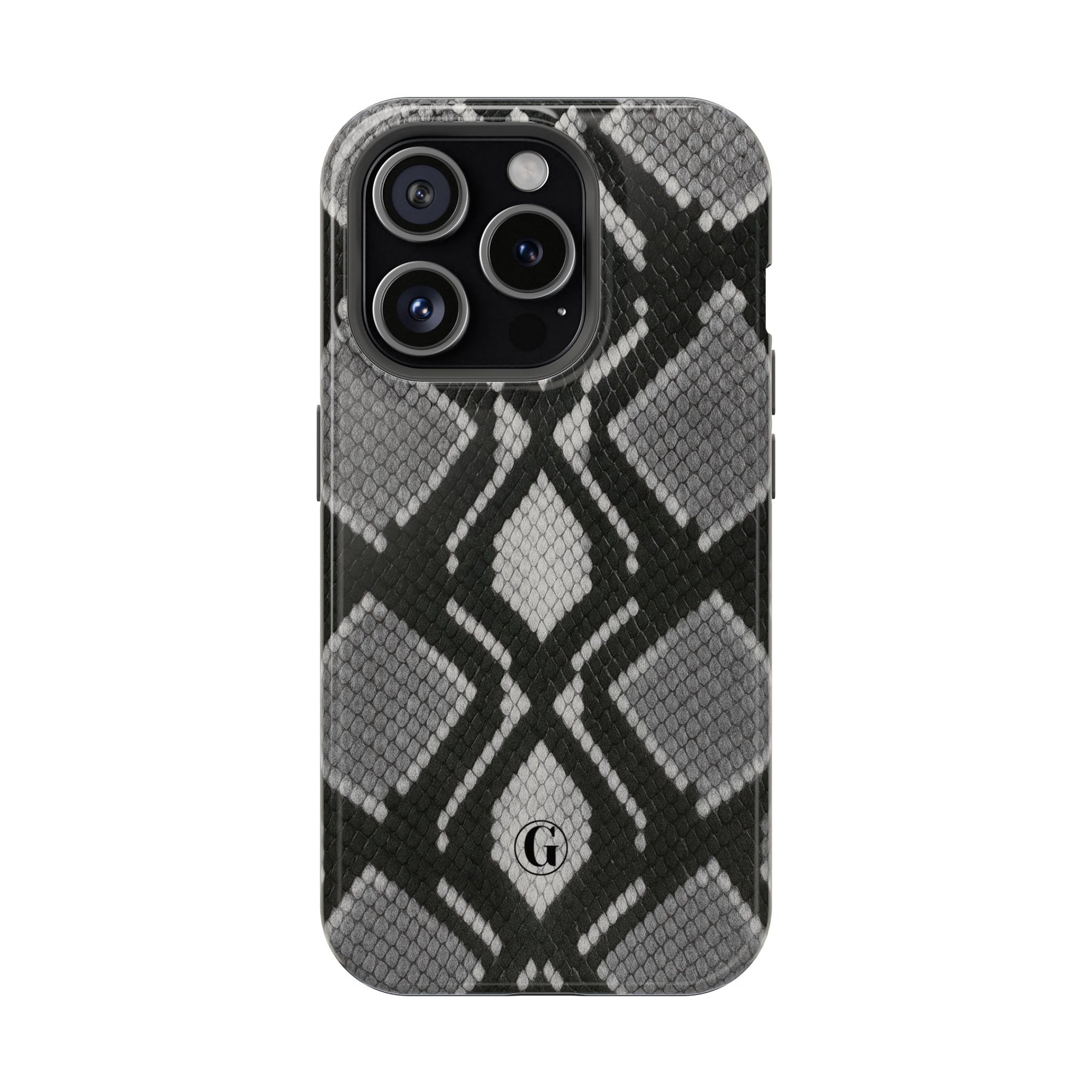 Grey Snakeskin Print Phone Case