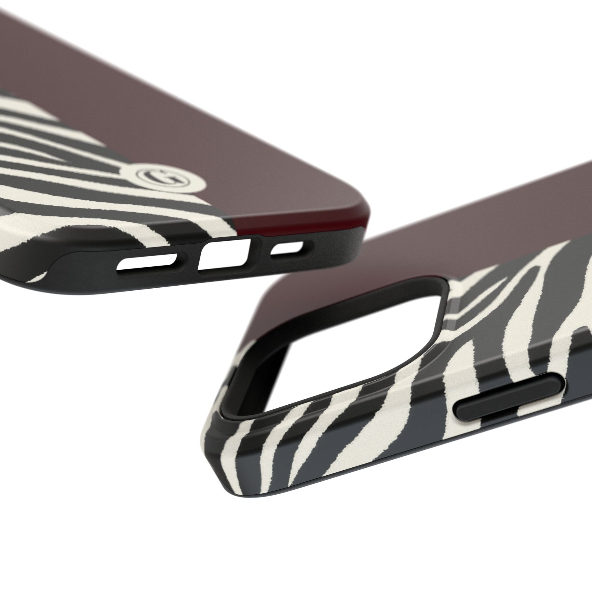 Zebra Print x Burgundy Phone Case