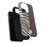 Zebra Print x Burgundy Phone Case